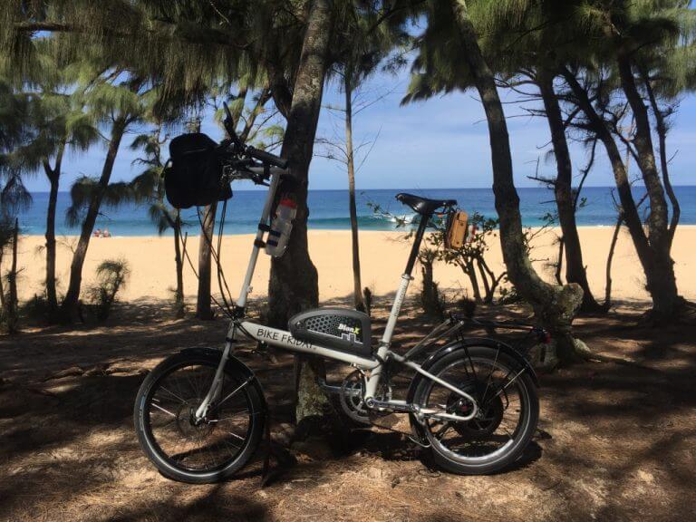 A travel bike abroad, and an e-bike at home