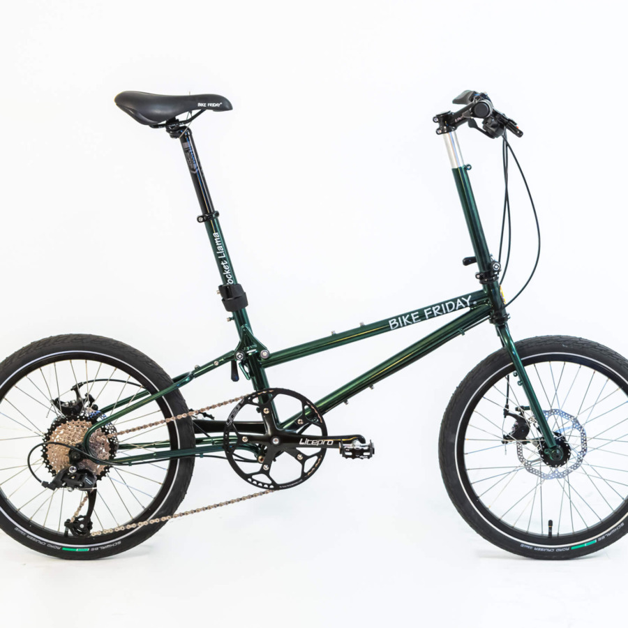 Bike Friday diamond llama folding bike in green