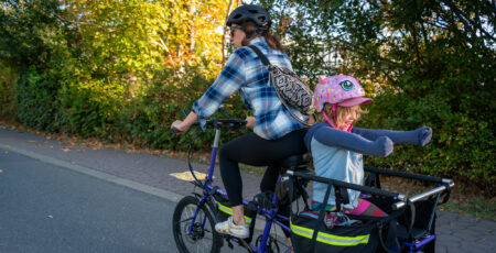 Doing the school run on a cargo bike