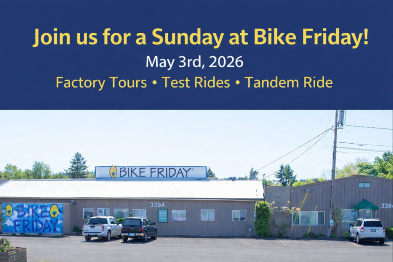 Bike Friday – National Tandem Weekend Tour & Group Ride – All Welcome May 3rd